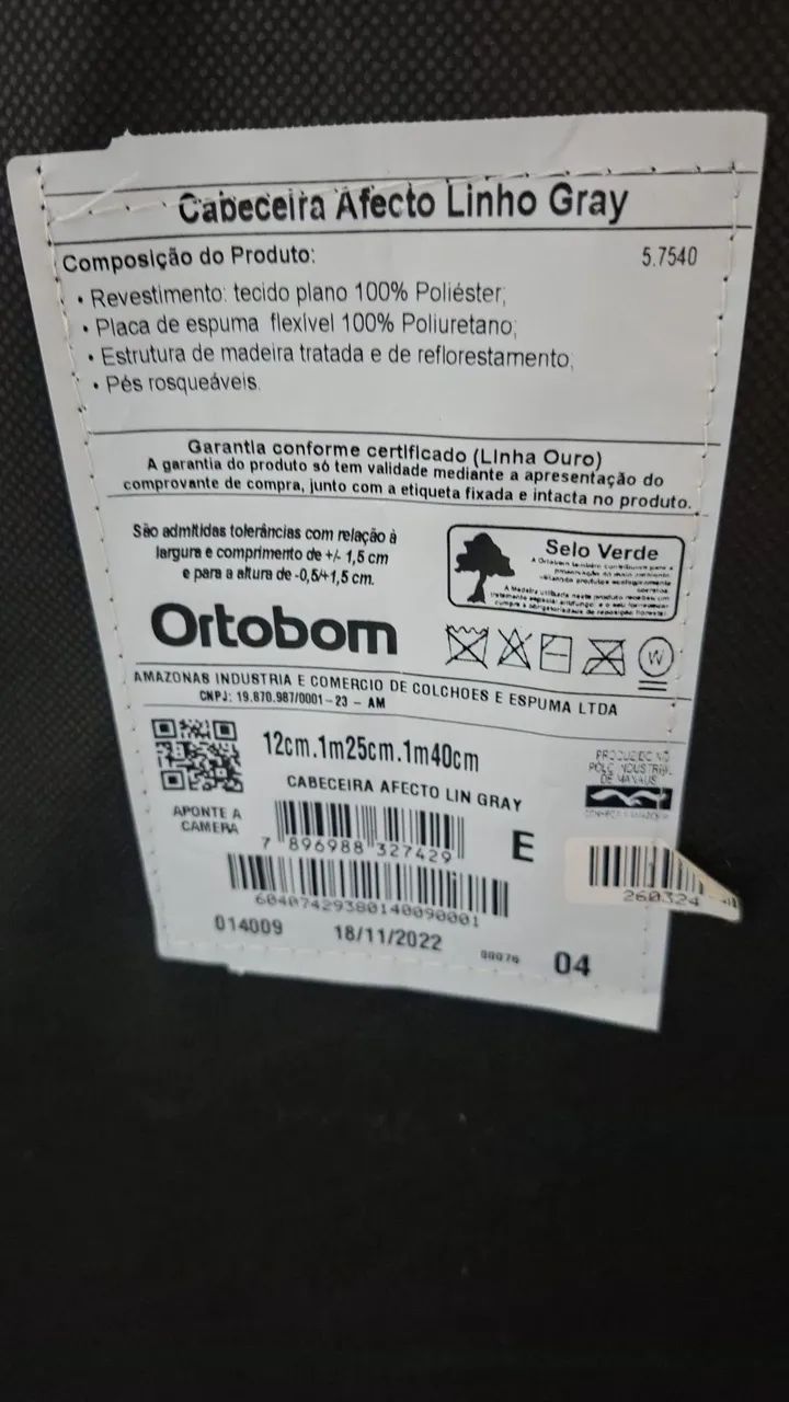 Cabaceira de linho Ortobom - Foto 3