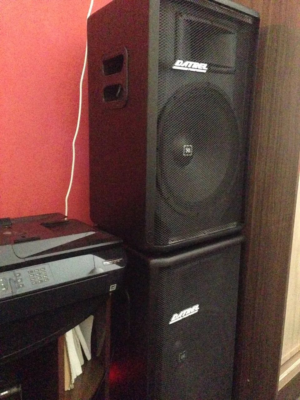 Caixa ativa Datrel 15 polegadas + caixa passiva 300w rms - Foto 2