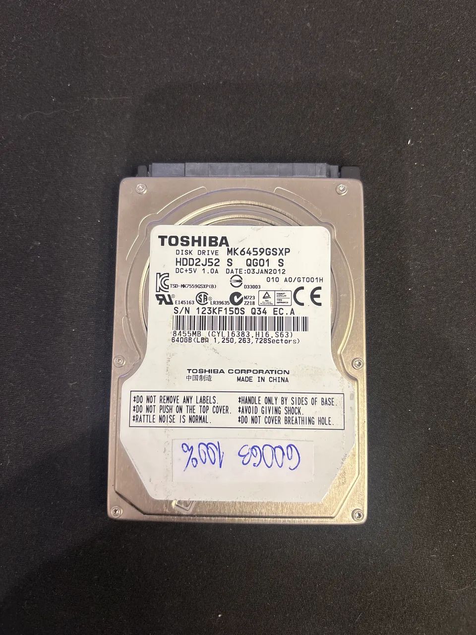 Disco de 600gb 2,5polegadas pra note Toshiba