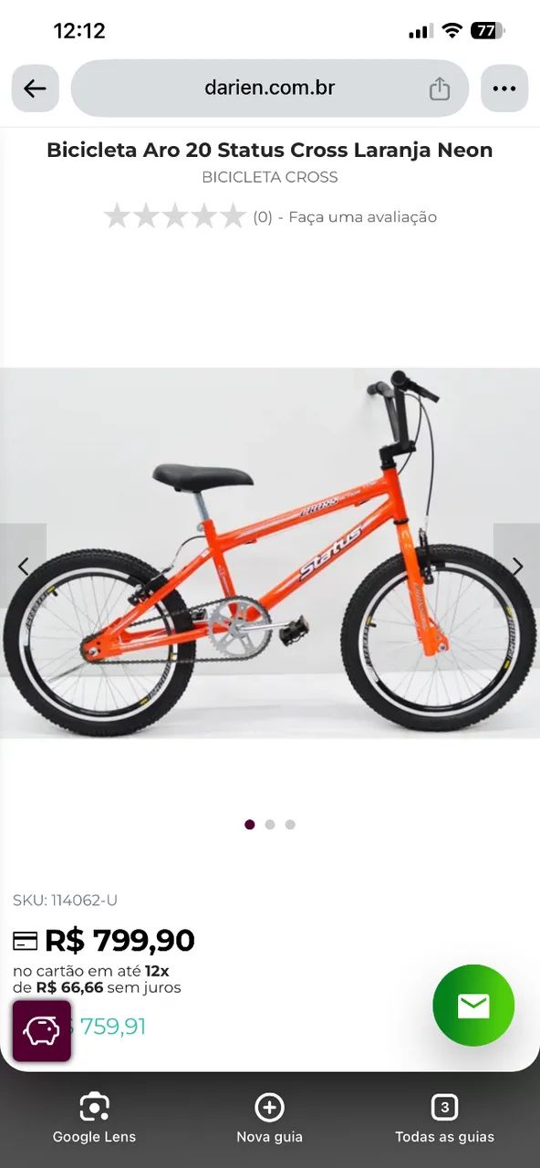 Bike semi nova aro 20 MTB