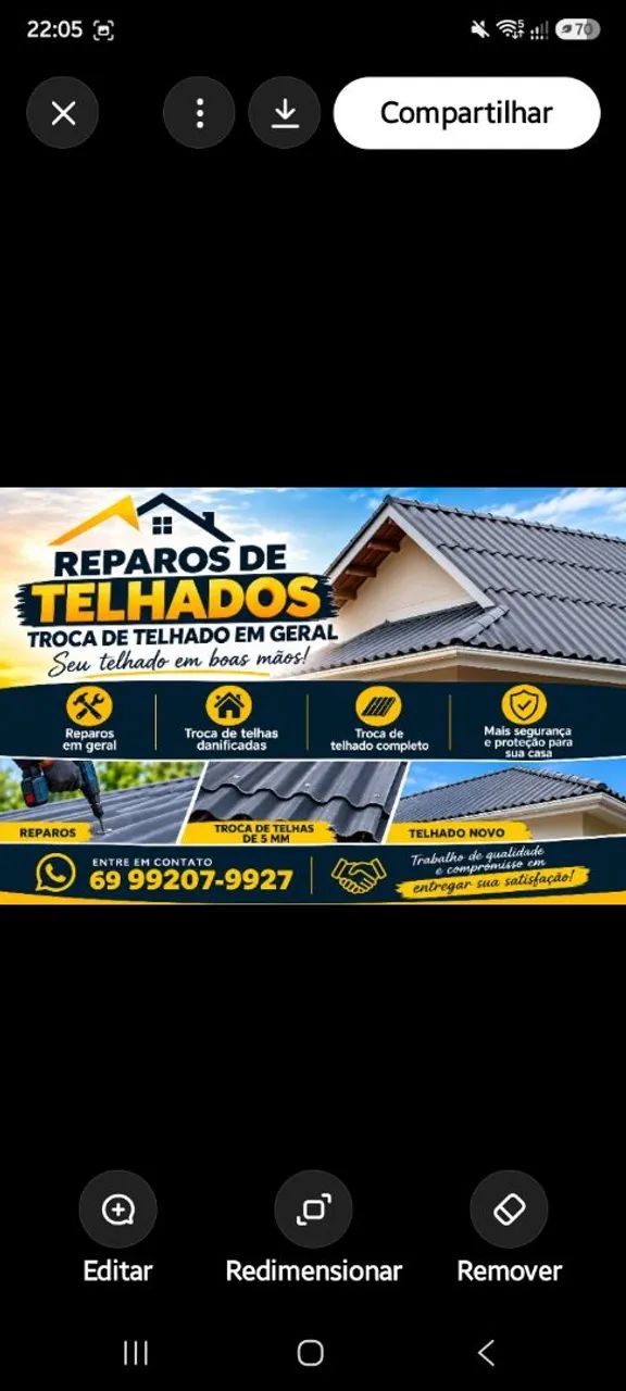 Trabalho com telhado