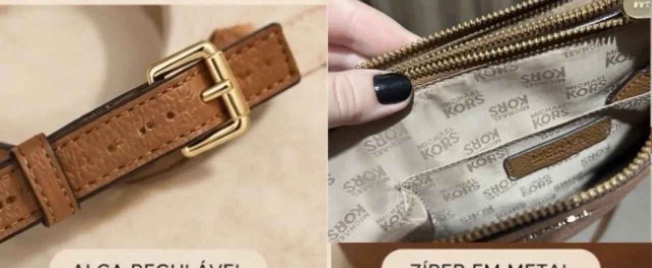 bolsa transversal michael kors monograma e caramelo - Foto 5