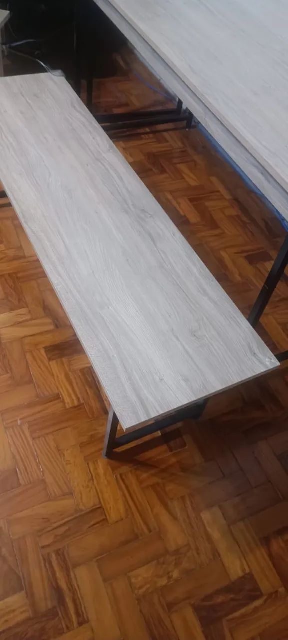 Mesa de Jantar 1,35m x 70cm - Estilo Industrial - Foto 2