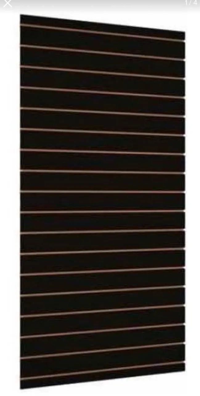 Painel ripado preto