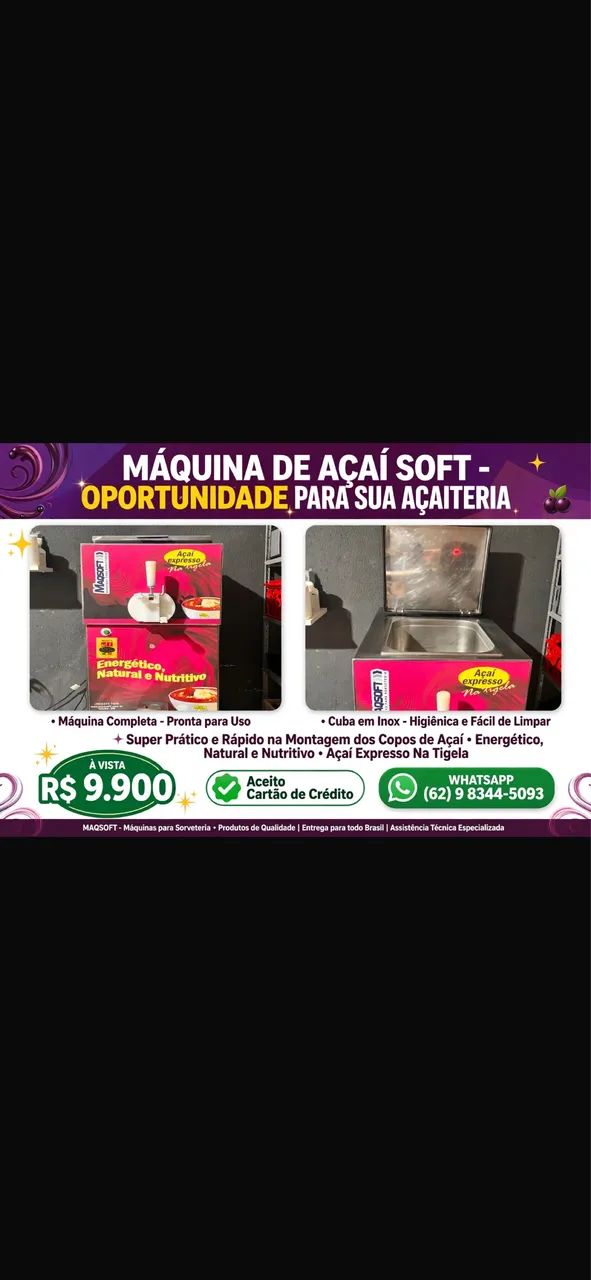 Máquina de Açaí Soft