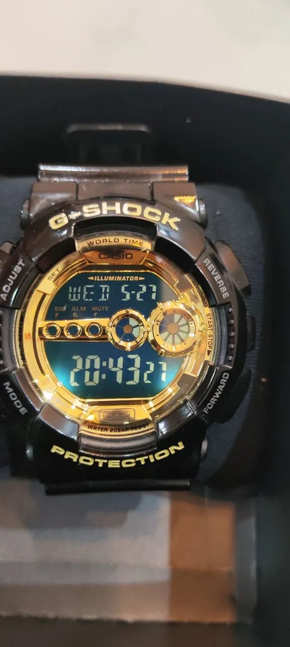 Relógio Casio G-Shock Digital - Preto com Detalhes Dourados - Foto 2