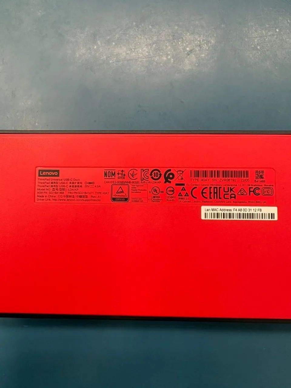 Dock Station Lenovo ThinkPad 40AY USB-C Original (sem cabo USB-C) - Foto 5