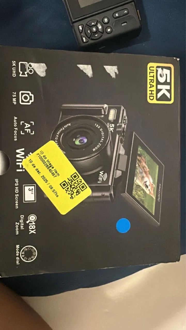 Câmera Digital 5K 75MP para Vlog com WiFi, Tela Flip 3? IPS, Zoom