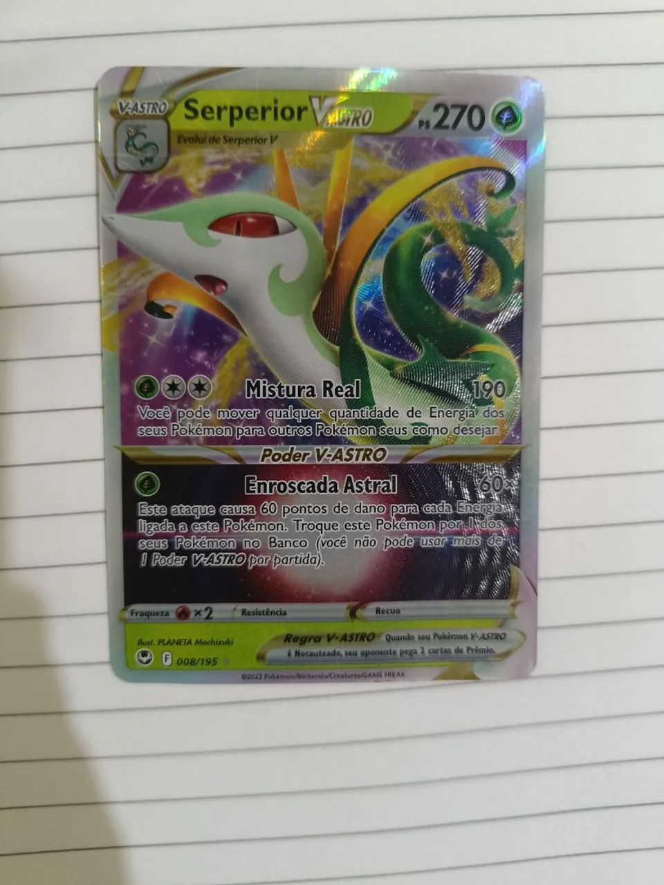 Carta pokémon serperior v-astro original 