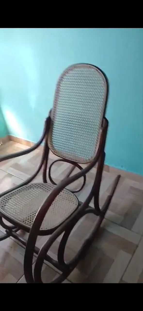 Cadeira de balanço de vime - Foto 2