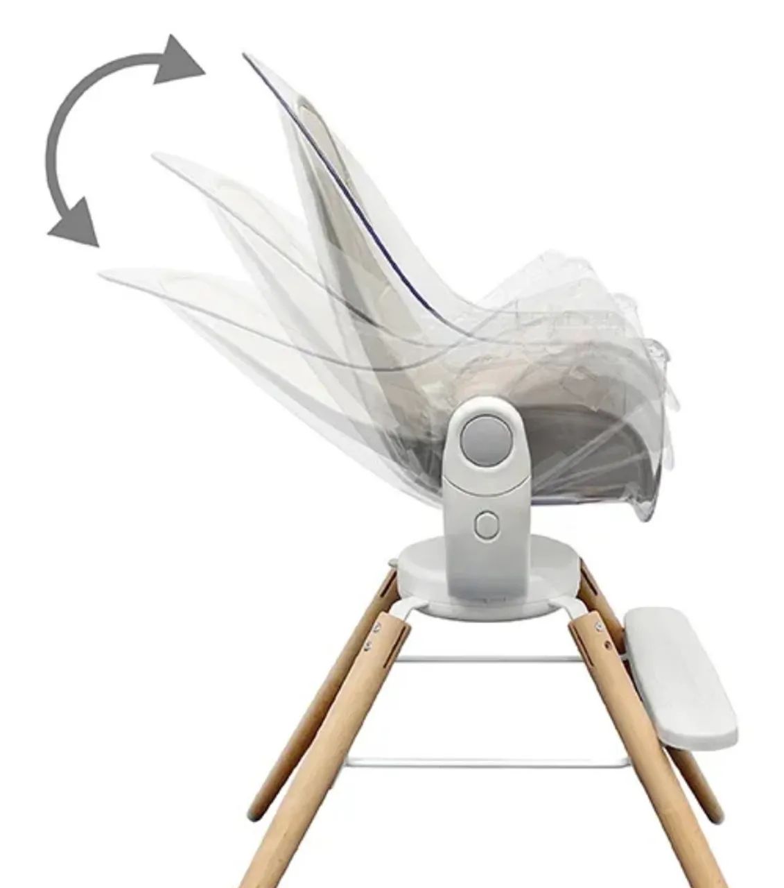 Cadeira de Alimentação 360° 3 em 1 Marcus & Marcus Lisa Cinza. - Foto 5