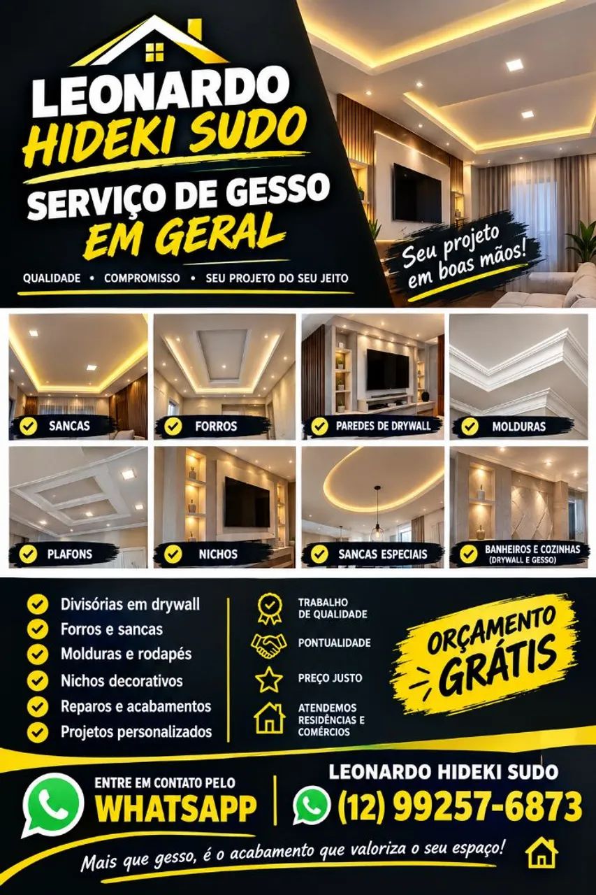 Serviço de gesso em Geral 
