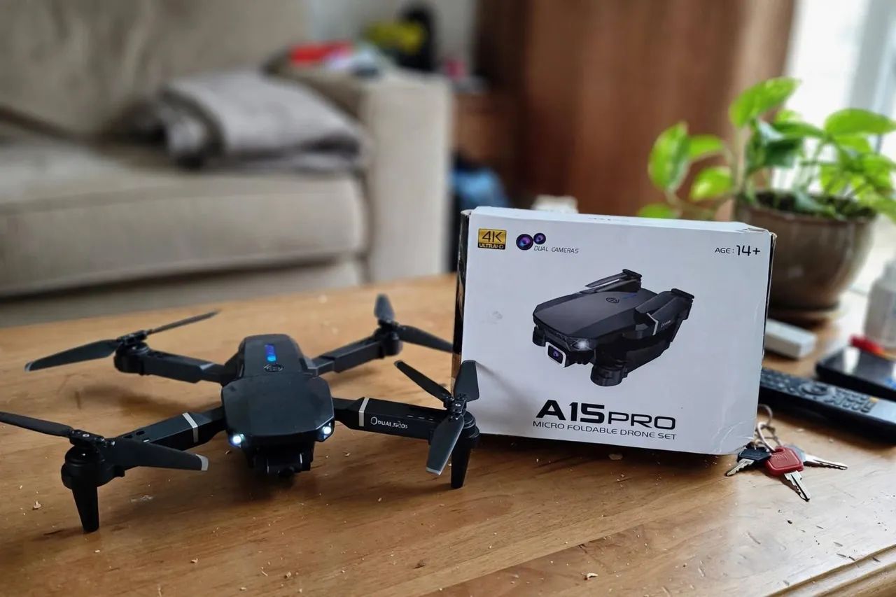 Mini Drone A15 Pro WIFI FPV Com Câmera RC Toy 4K Quadcopter Dobrável Em Ângulo HD - Foto 2