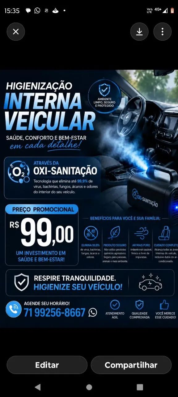 Higienização interna com ozônio  - Foto 2