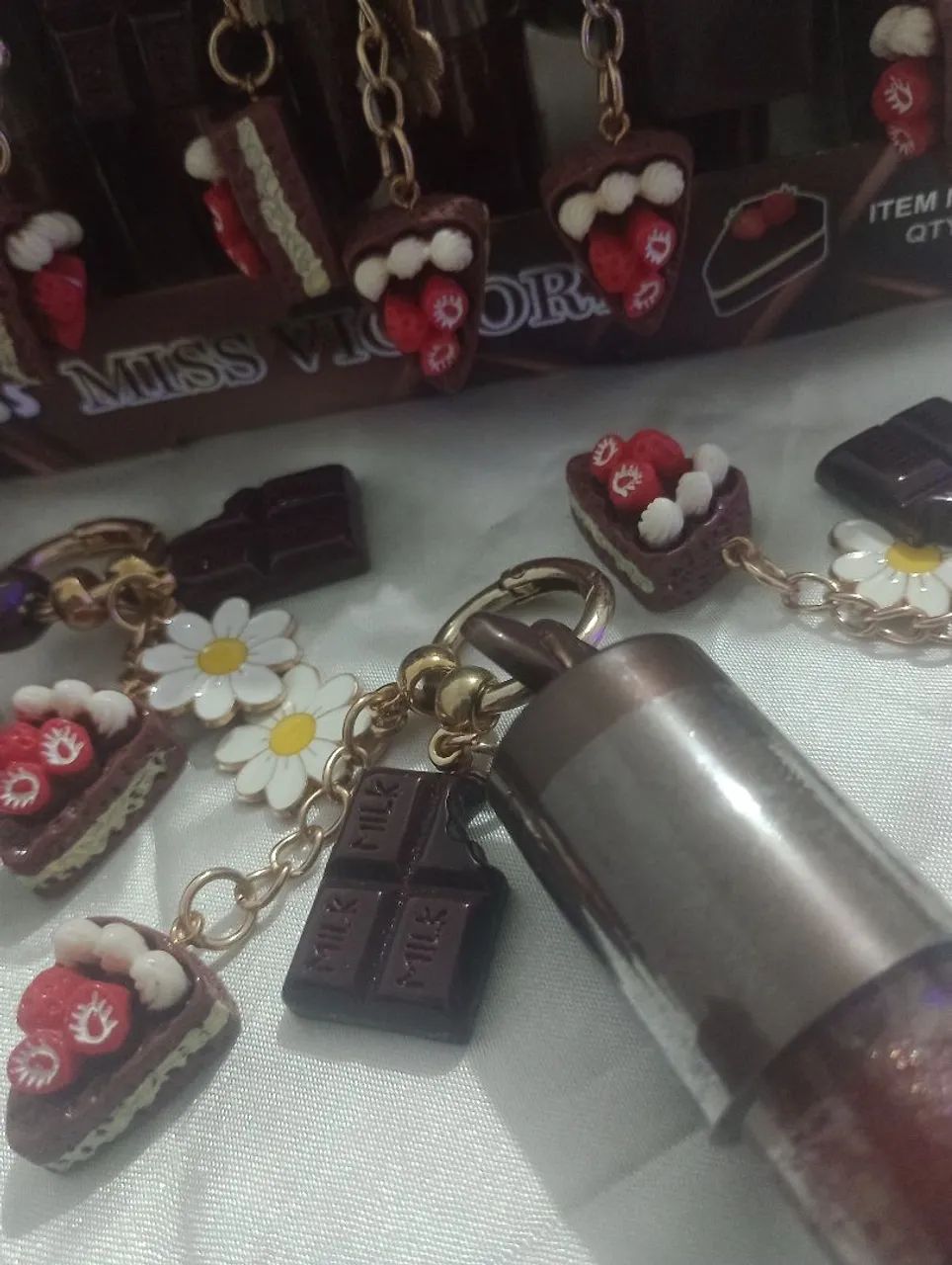 LIP GLOSS CHAVEIRO CHOCOLATE  - MISS VICTORY 