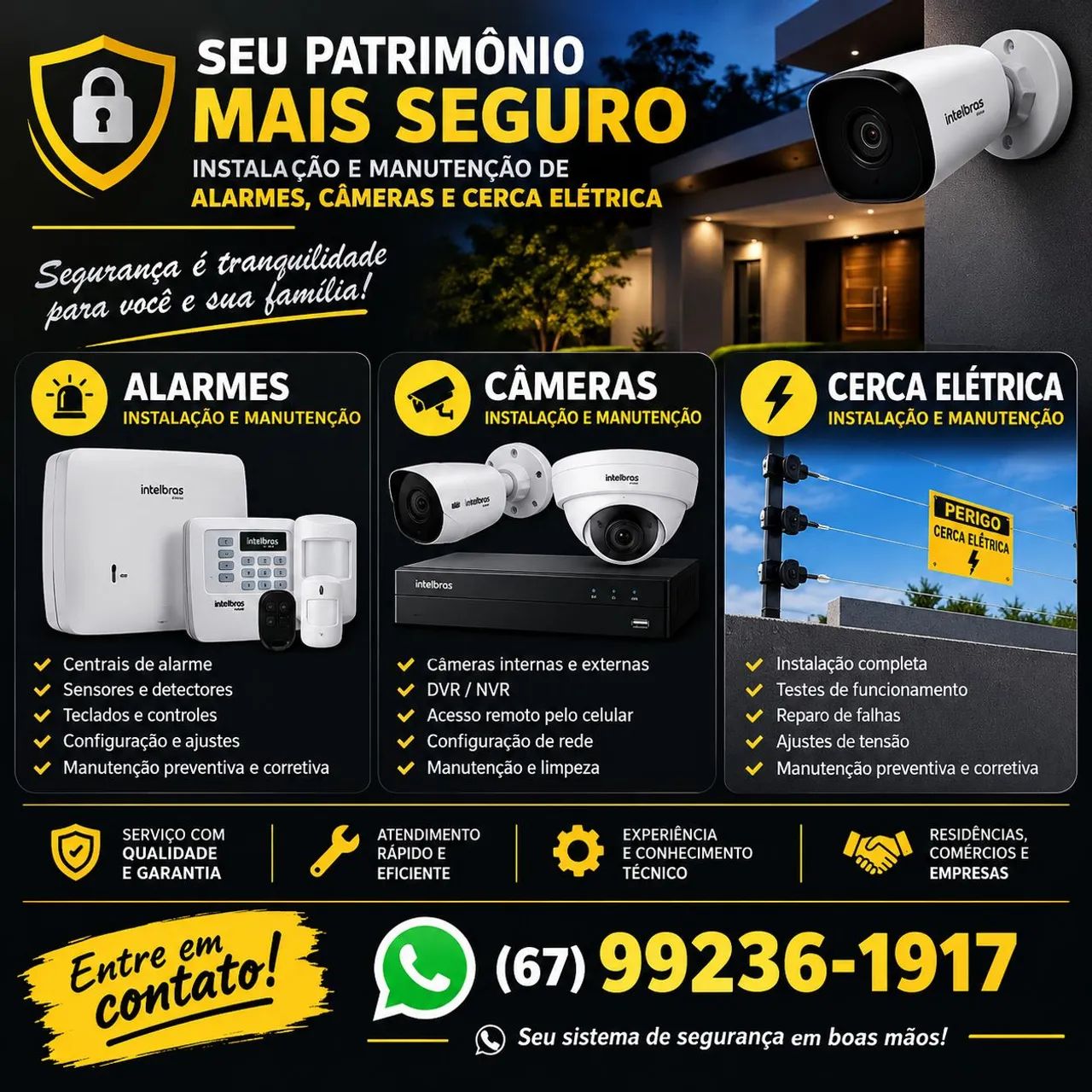 Técnico de Alarmes, Cerca e CFTV