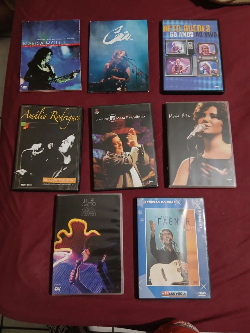 DVDs variados grades artista para colecionadores 8 peças em ótimo