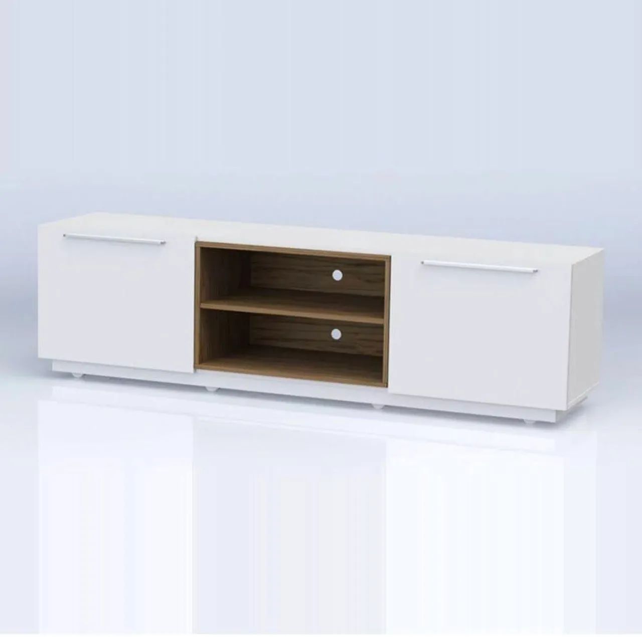 Rack 180 cm branco com nichos e portas - ótimo estado - Foto 2