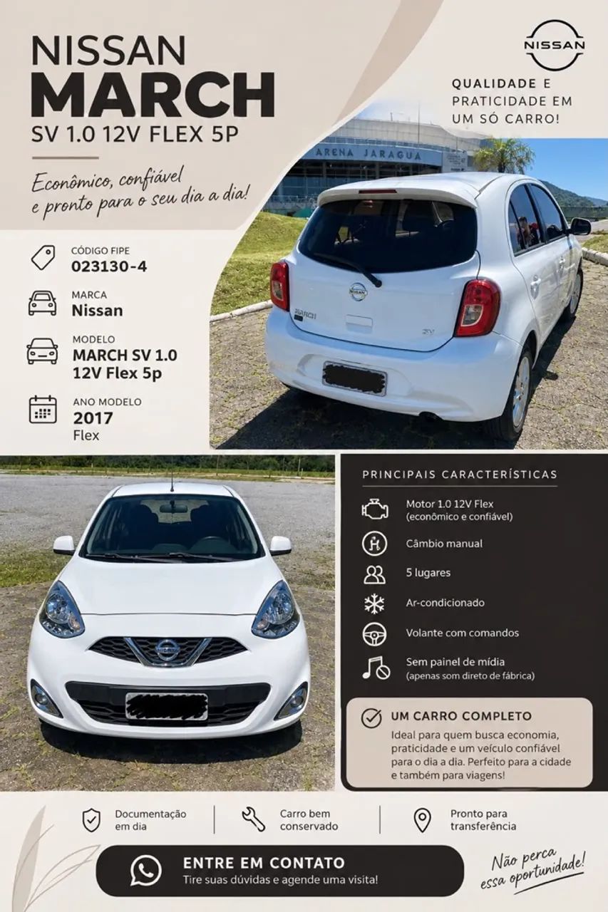 Nissan March 1.0 12V FLEX 5P 2017