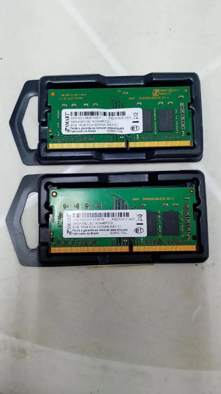 Memória RAM 8gb 1rx8 pc4-3200aa-sa1-11 Notebook