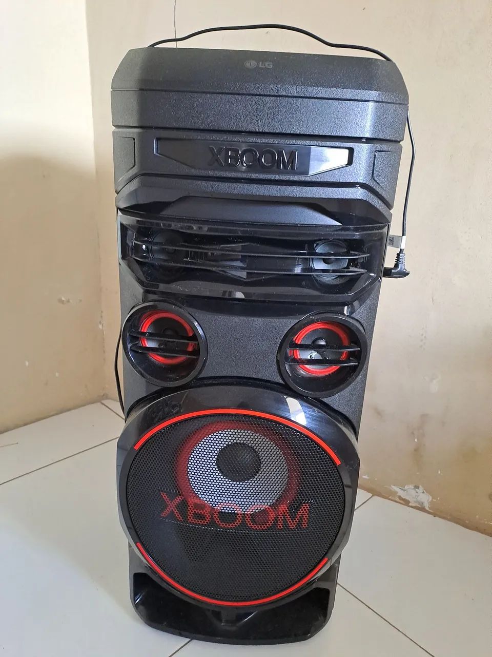 SOM LG XBOOM NOVO COM NOTA