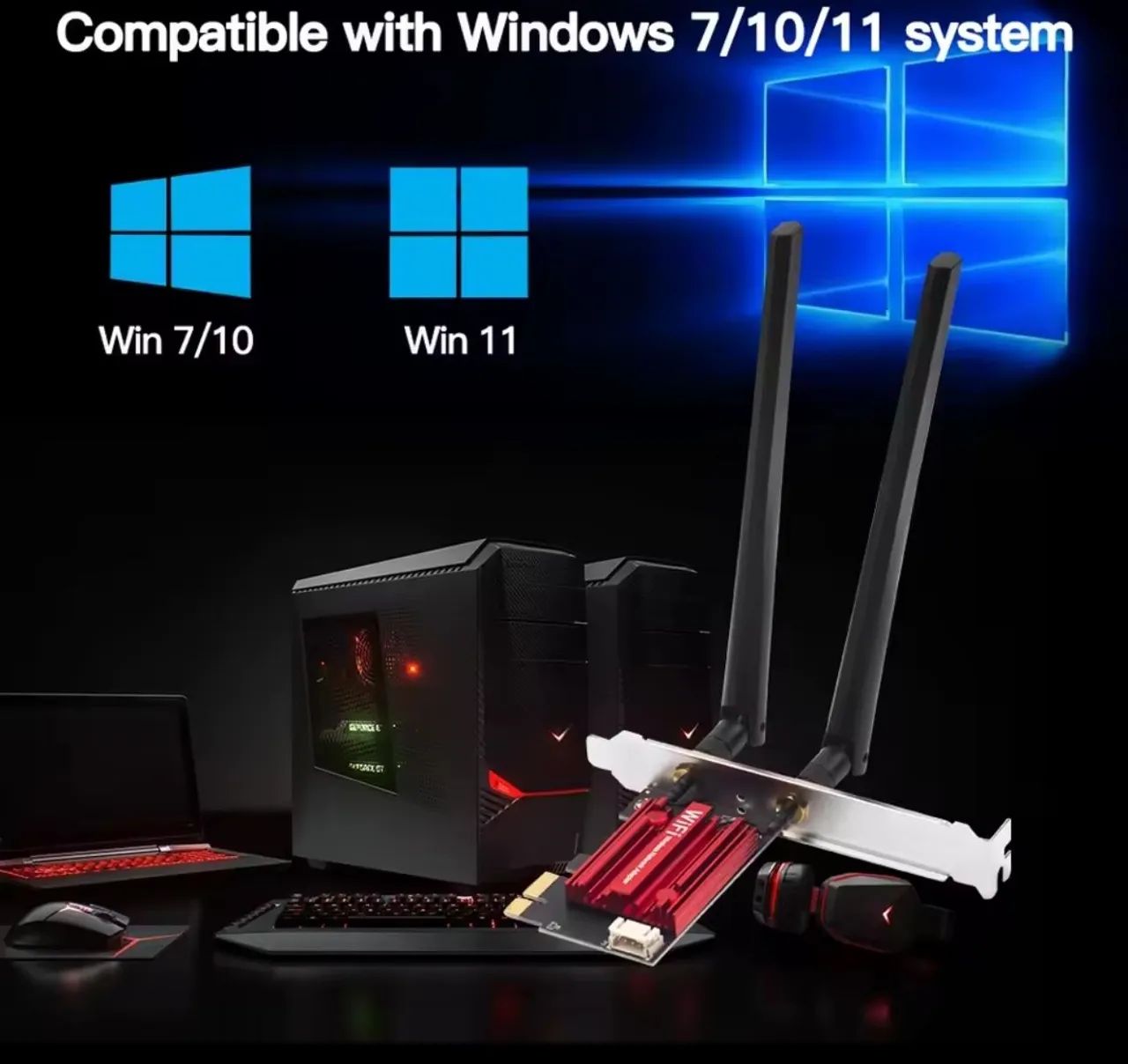 Placa De Rede Wi-fi Fenvi AC1200 com Bluetooth  - Foto 2