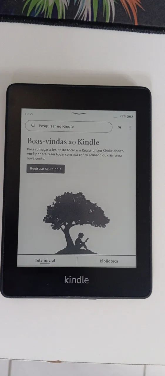 Kindle Paperwhite 10ª geração - 2018 modelo: PQ94WIF, com capa do