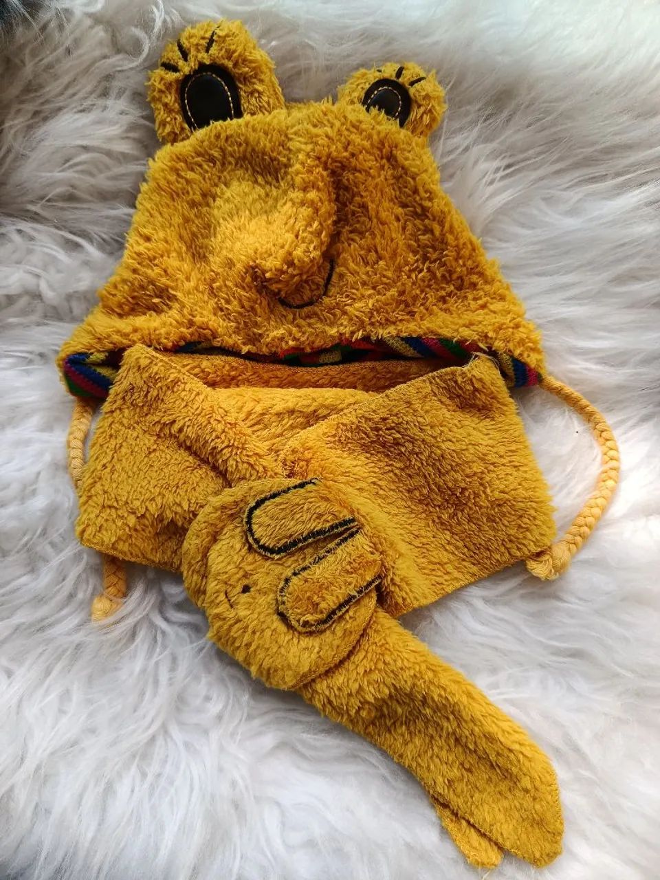 Conjunto infantil touca e cachecol a partir 6 meses