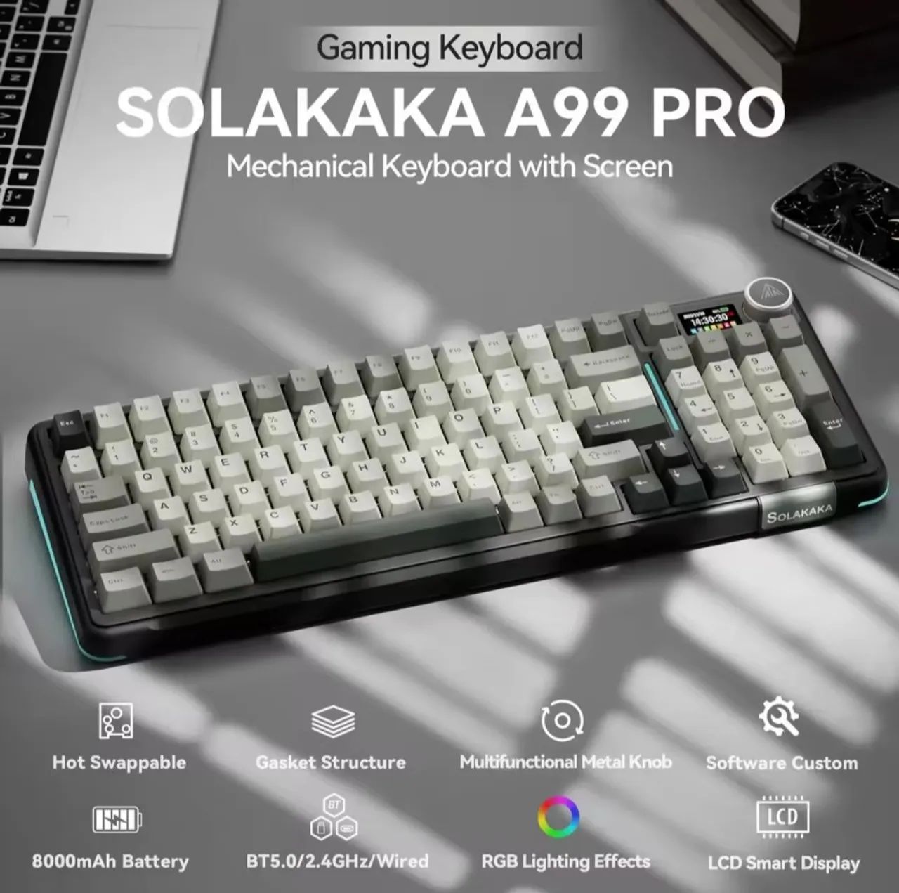 Teclado tri-modem solakaka