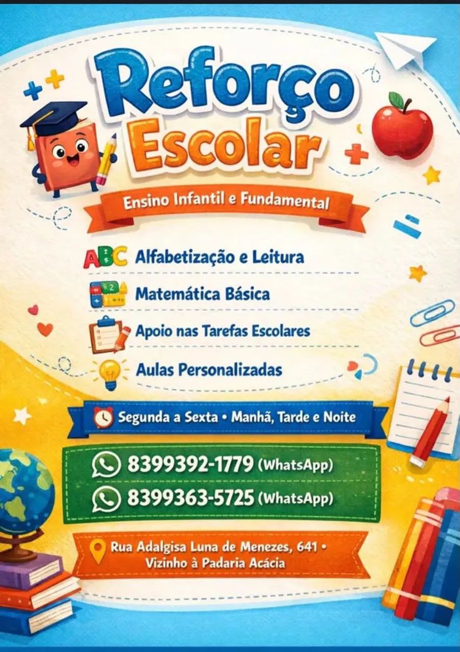 Aula de reforço escolar nos Bancários!!!