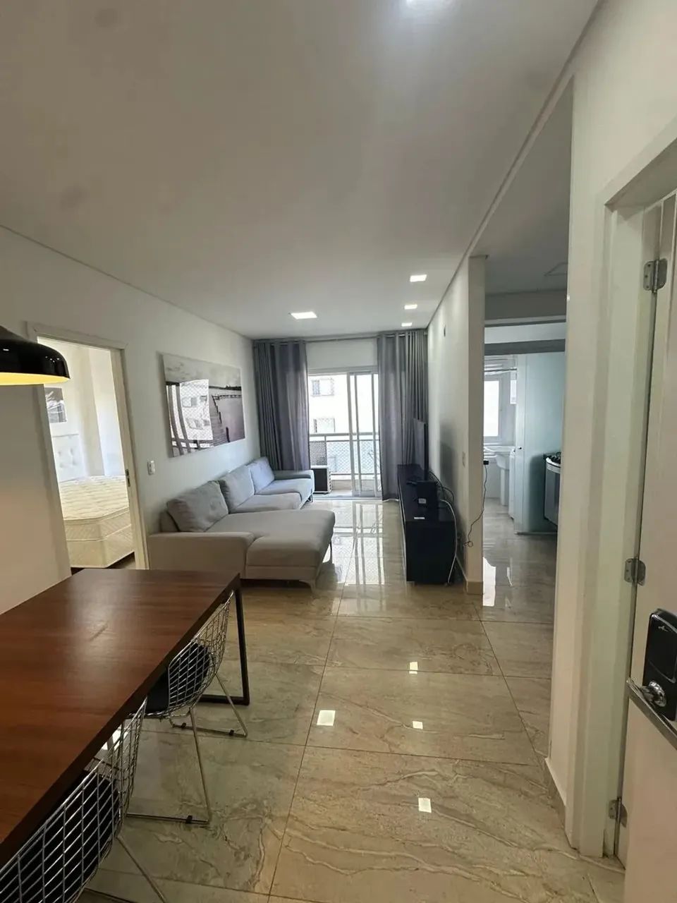 Baixou para alugar rápido apartamento mobiliado para aluguel no centro de Alphaville com 1 - Foto 2