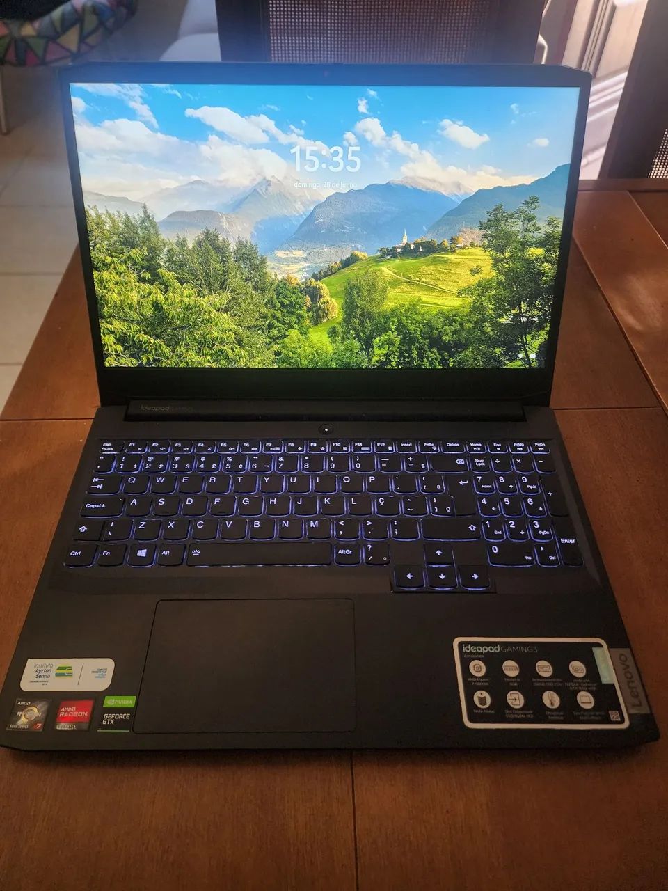 Notebook lenovo gaming Ryzen 7 5800h