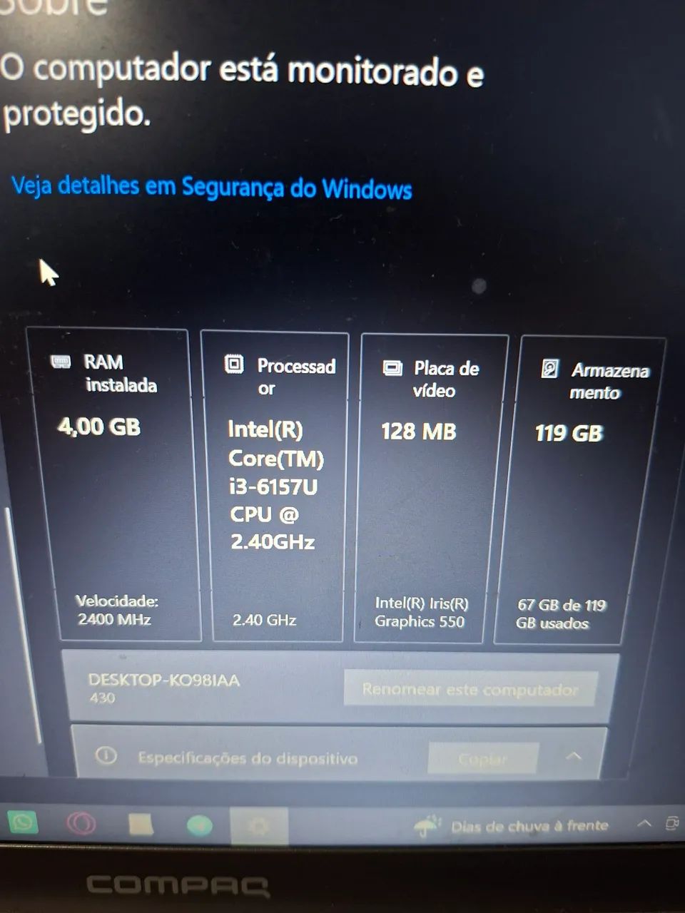 Notebook  4GB RAM + SSD 120GB, Funcionando, Carregador Original - Foto 4