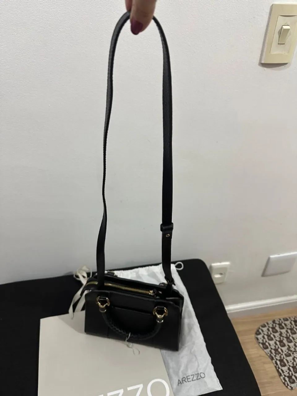 Bolsa Tote Preta Couro  - Foto 4