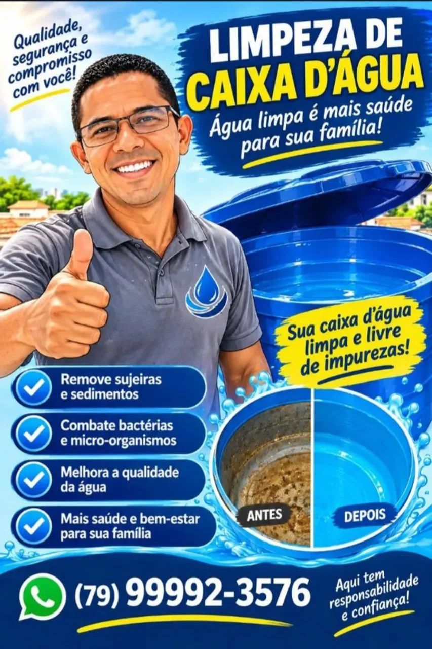 ARNALDO LIMPEZA E HIGIENIZAÇÃO DE CAIXA D'ÁGUA 