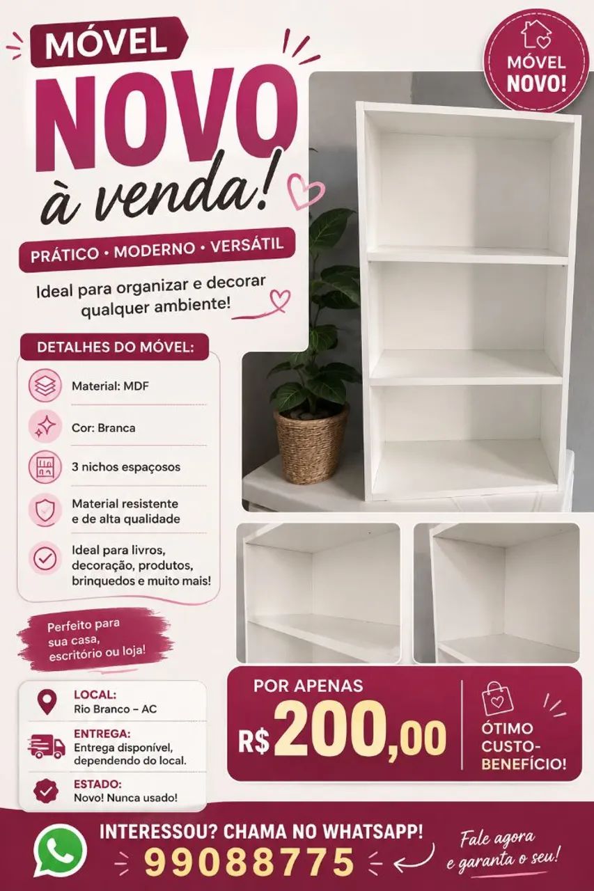Móvel prático de MDF  - Foto 3