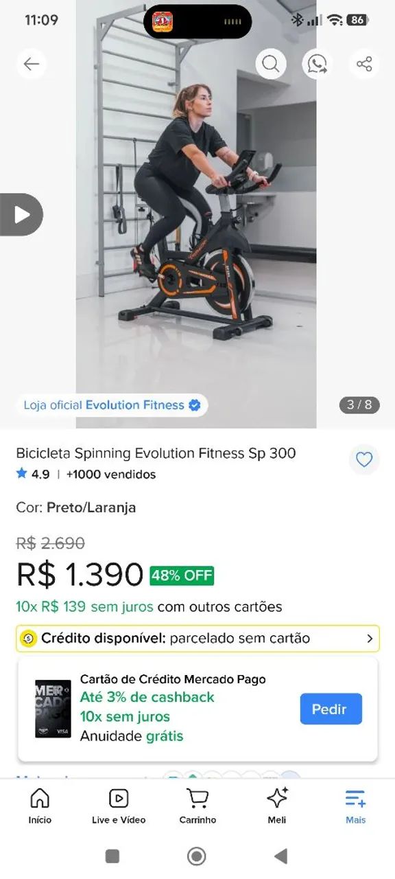 Bicicleta Spinning Evolution - 10 KG - SP 300 - Foto 2
