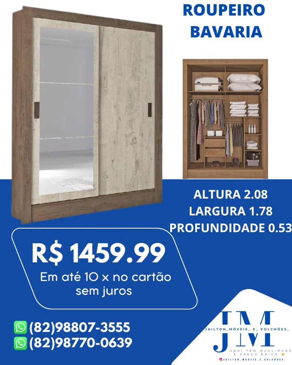 PROMOÇÃO DE GUARDA ROUPA CASAL APARTI DE  - Foto 2