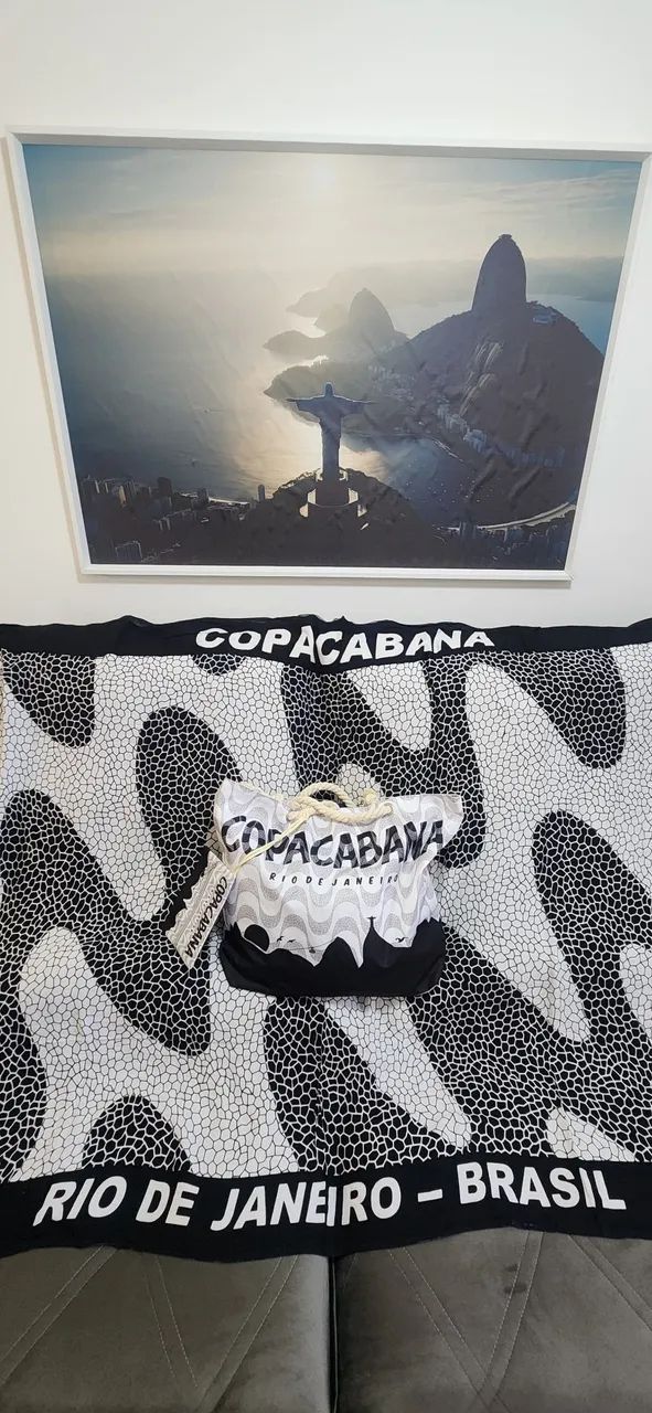 Kit Bolsa com necessaire e canga de praia Copacabana  - Foto 3
