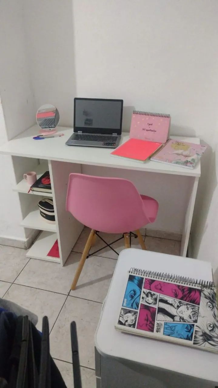 escrivaninha/penteadeira branca - Foto 5