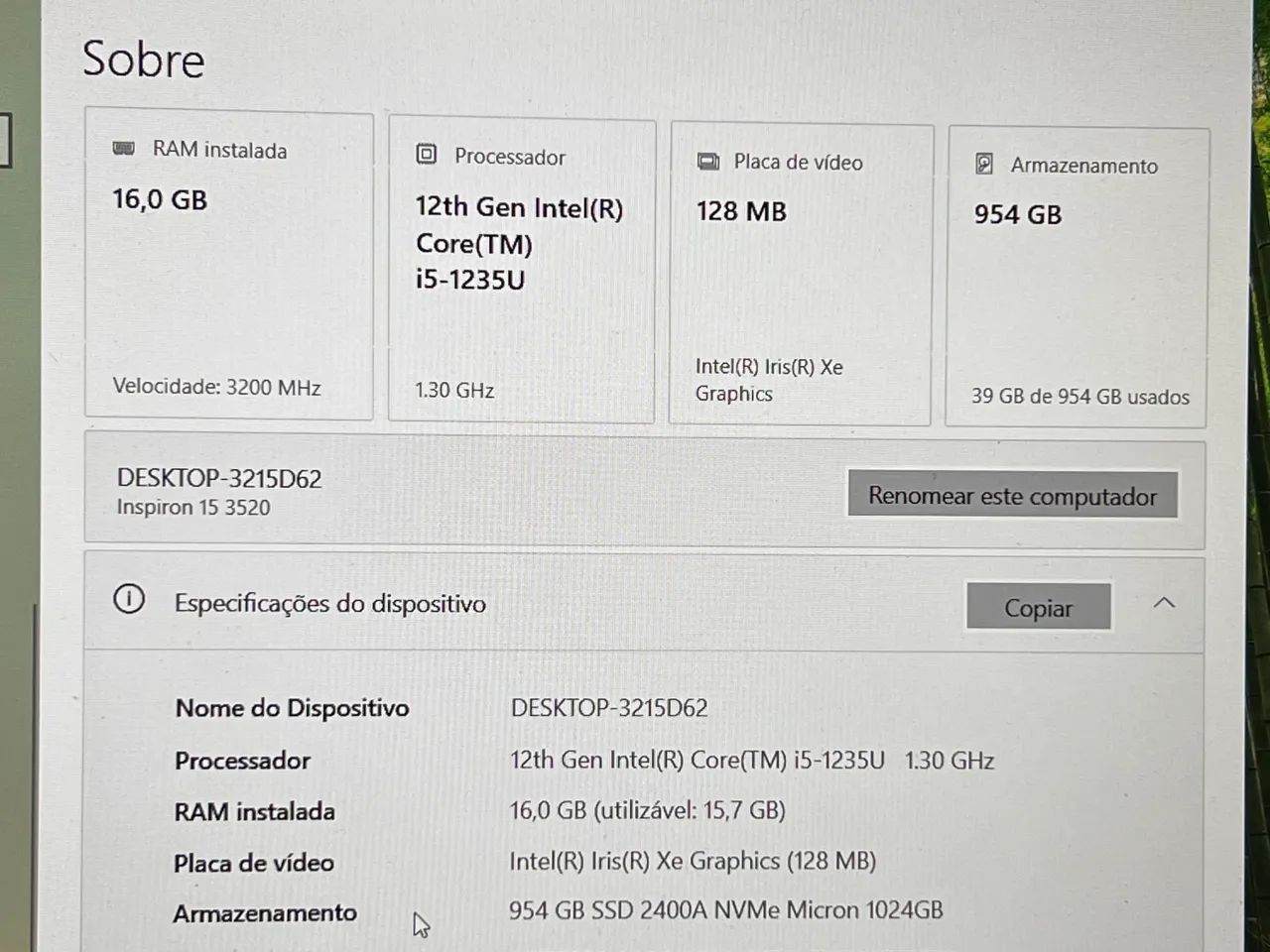 Notebook Dell i5 12gen 16 GB 1 TB - Foto 4