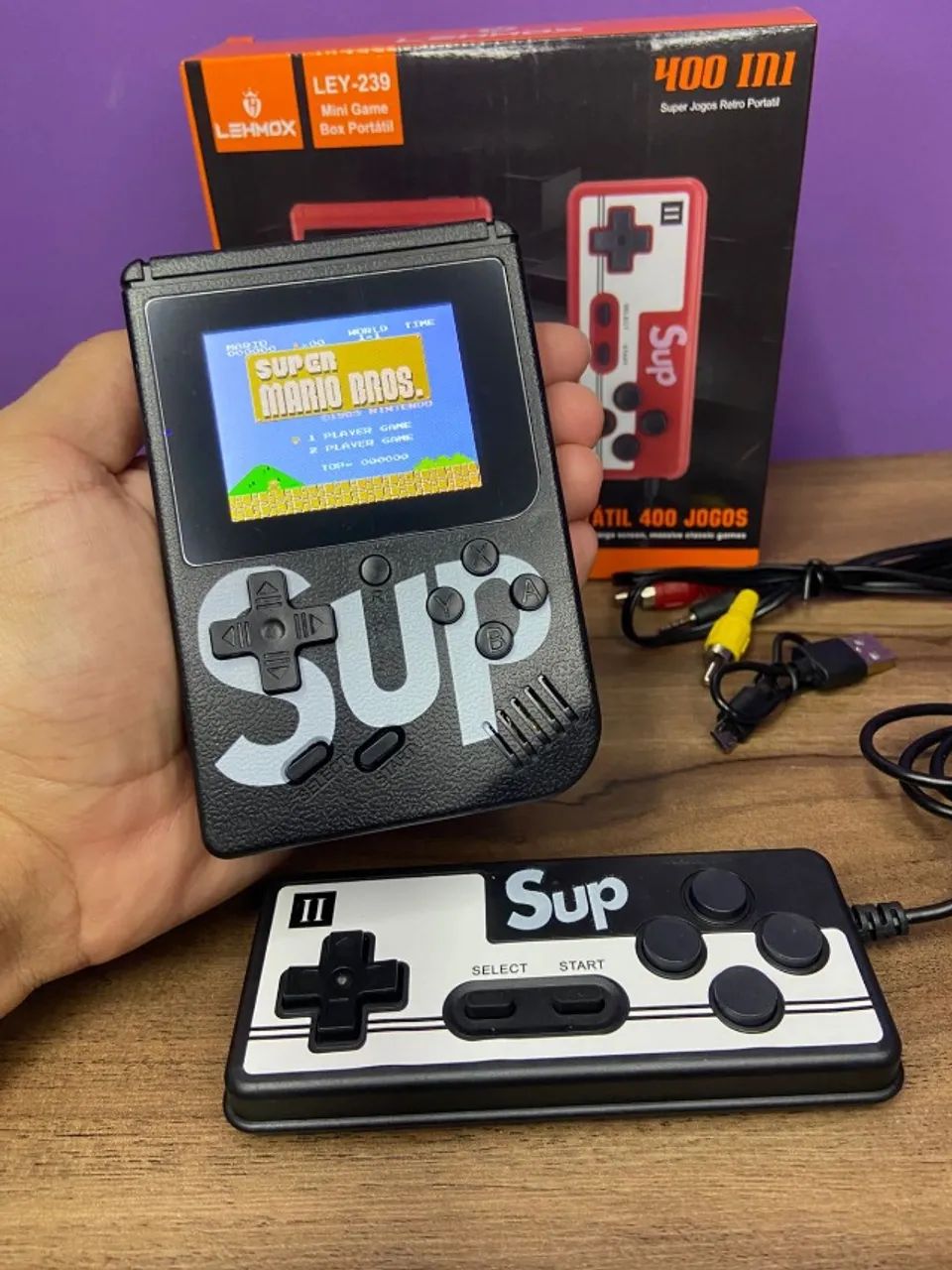 GAME SUP COM CONTROLE 400 JOGOS