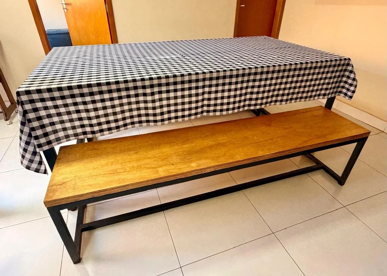Combo banco e banquetas estilo industrial - Foto 4