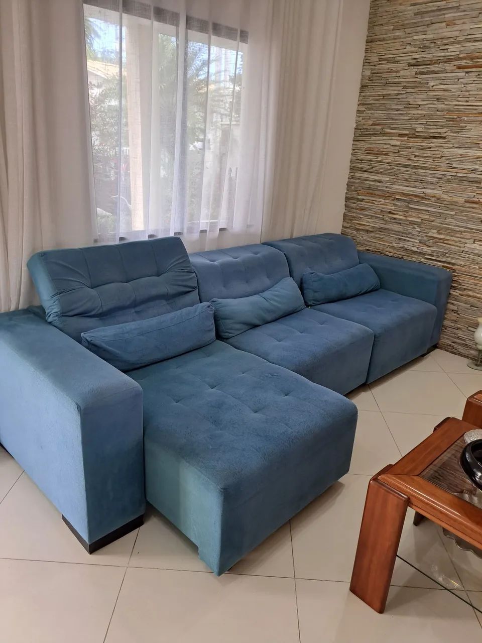 Sofá 3 lugares retrátil e reclinável - Foto 2