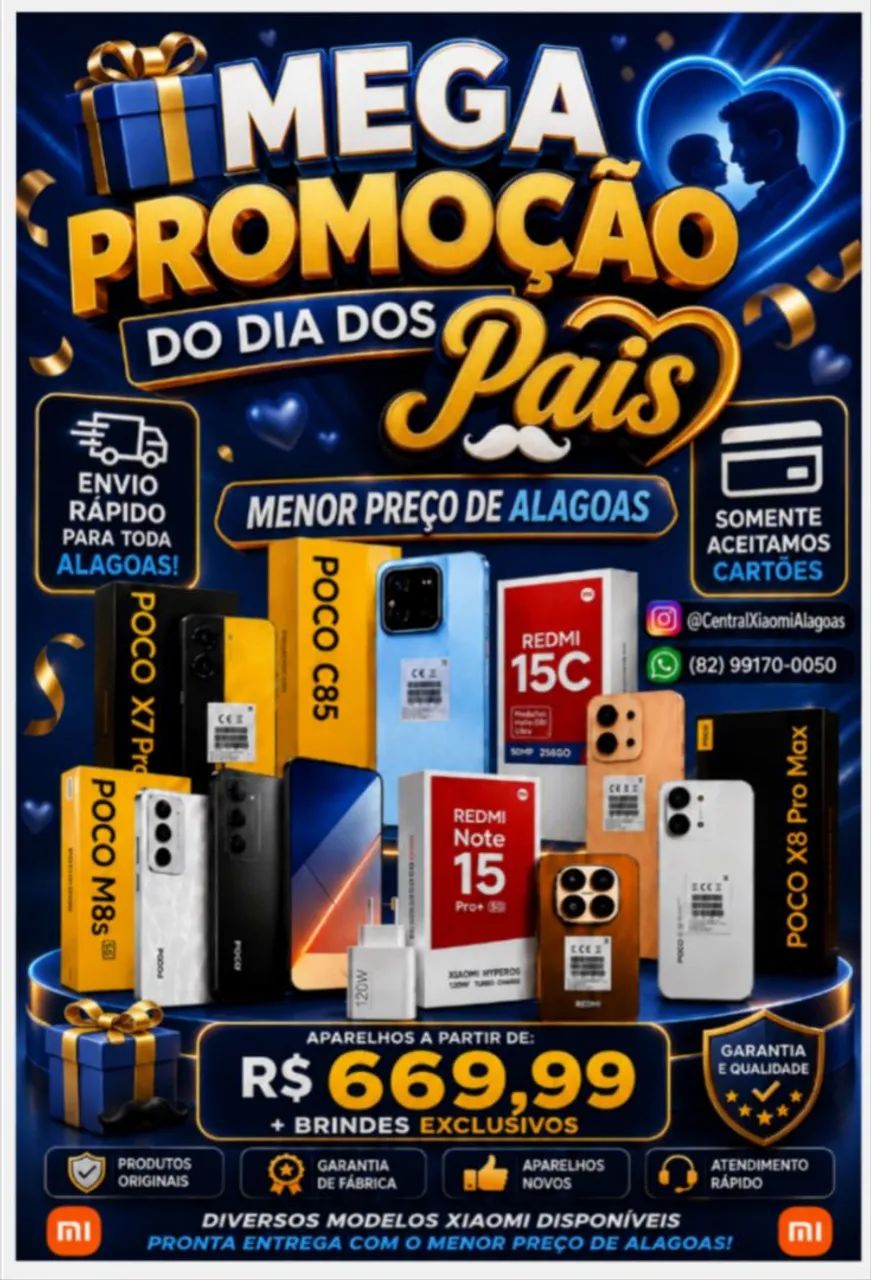 Xiaomi Poco X7 Pro 5G, Poco X8 Pro 5G e Diversos Modelos - promoção especial 