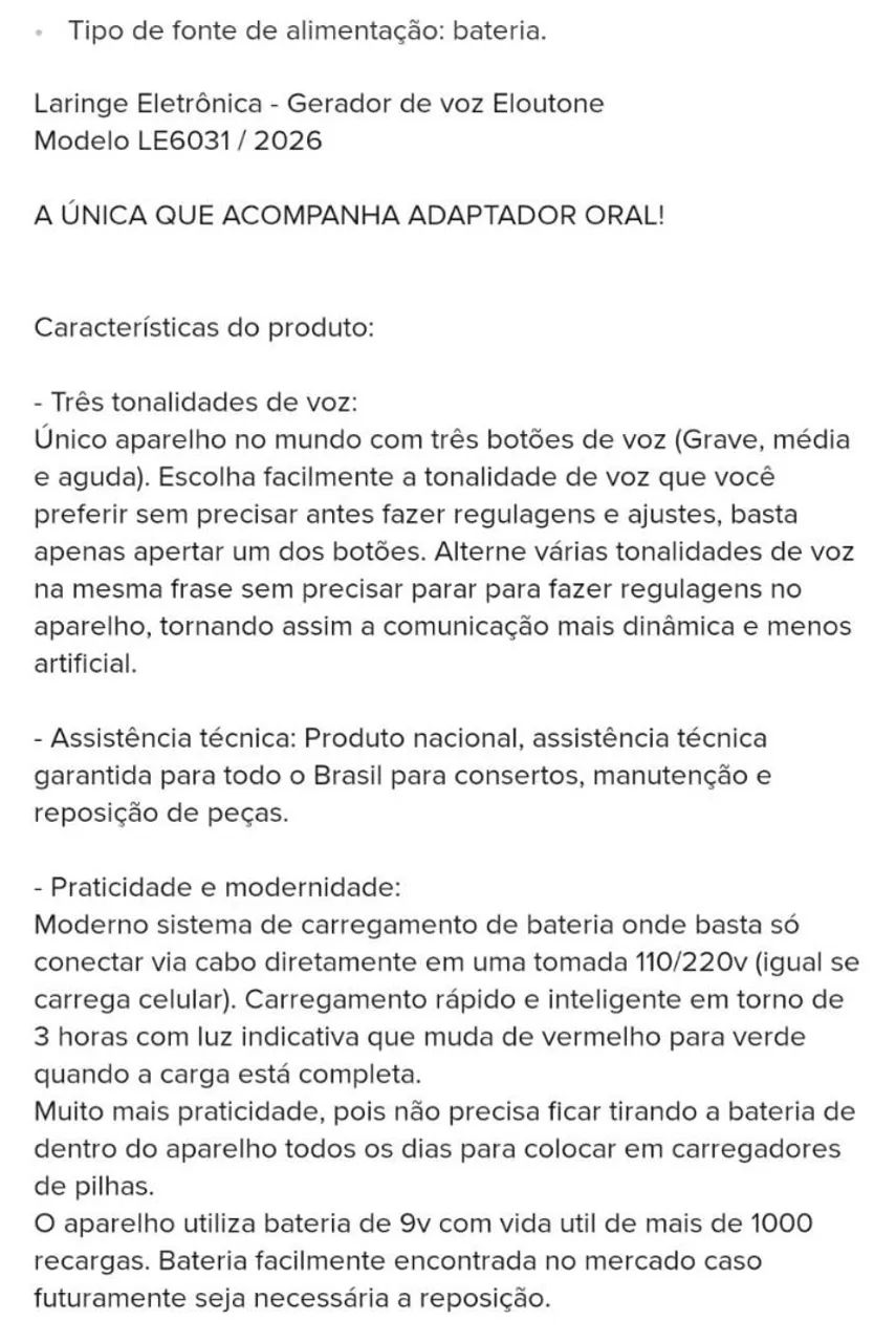 Laringe eletrônica  - Foto 5