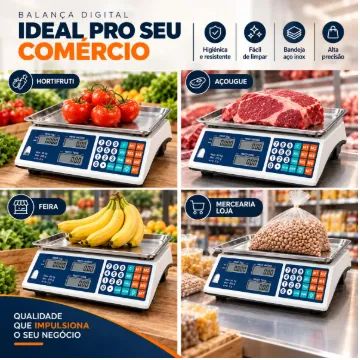 Balança Digital Eletrônica Comercial 40kg Precisão Bivolt - Foto 3