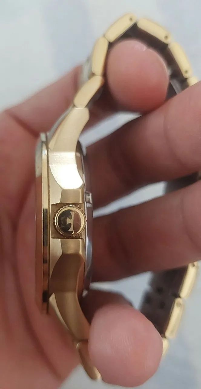 RELOGIO TECHNOS AUTOMATICO DOURADO - Foto 4