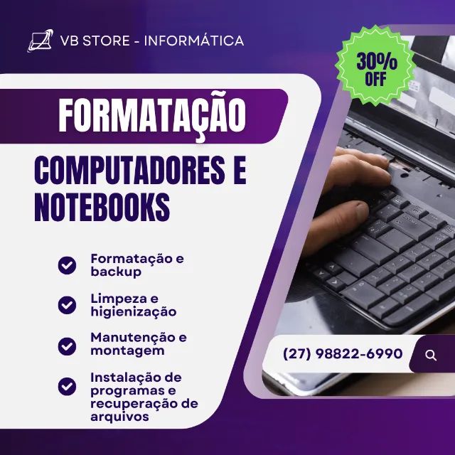 Formatação e Manutenção de Computadores e Notebooks