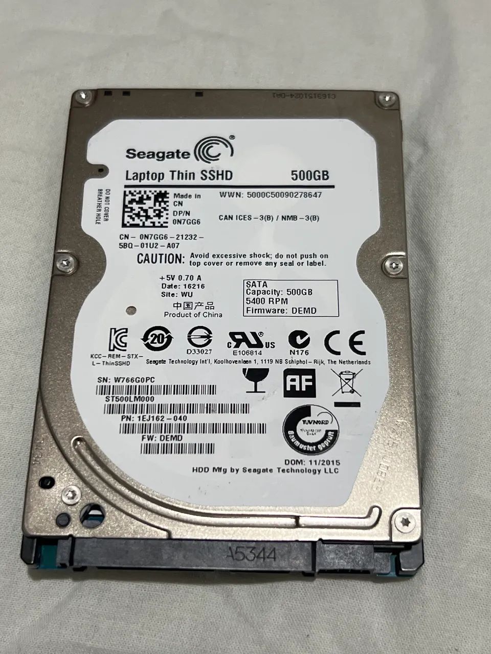Internal SATA HD 500GB